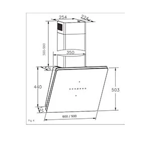 CDA EXG90BL 90cm gesture control extractor - Image 2