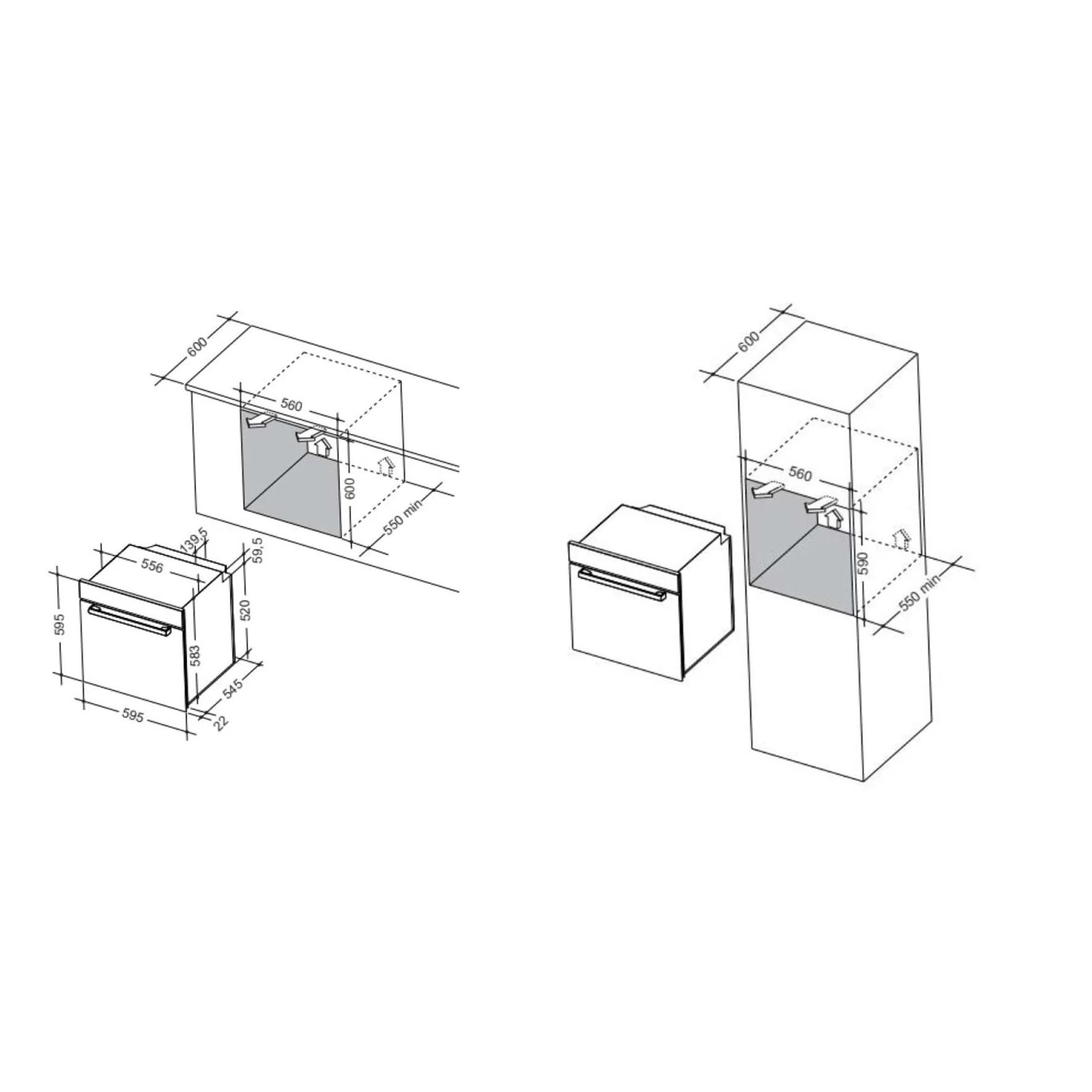 CDA SG121SS Five function Gas oven - Image 2