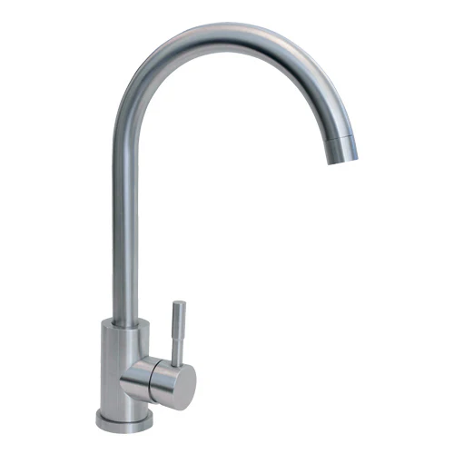 CDA TC31SS Single lever swan neck stainless steel tap