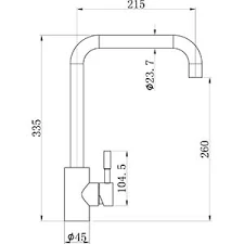 CDA TC61SS Single lever stainless steel tap - Image 2