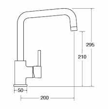 CDA TC66CH Side single lever tap with quad spout - Image 2