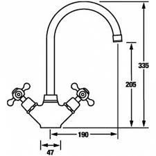 CDA TT25CH Traditional monobloc tap - Image 2