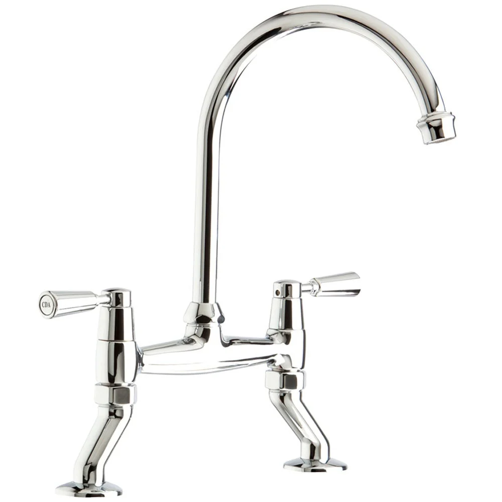 CDA TT56CH Traditional quarter turn bridge mixer tap