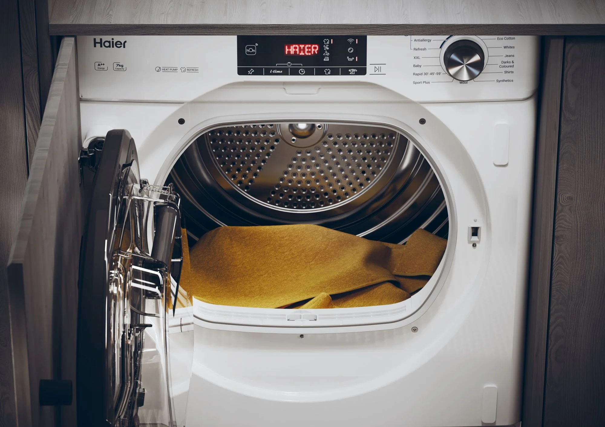 Haier HDBI H7A2TBEX-80 Built in 7kg Heat Pump Tumble Dryer-White - Image 7