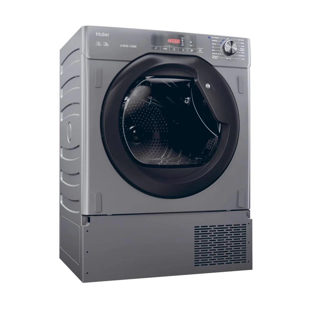 Haier HDB4 H7A2TBERX80 7kg Heat Pump Tumble dryer in Graphite with Black Door - Image 4