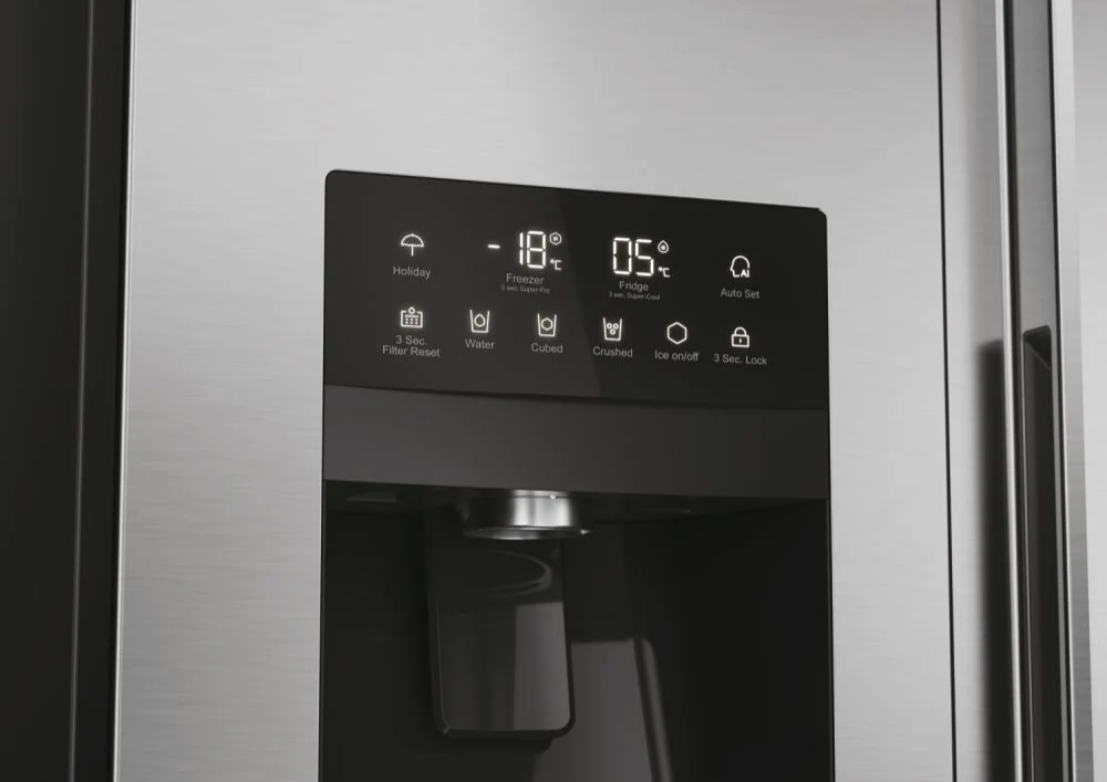 Haier HSR5918DIMP(UK) 177cm American Frigde Freezer No Frost Platinum Inox Finish - Image 4