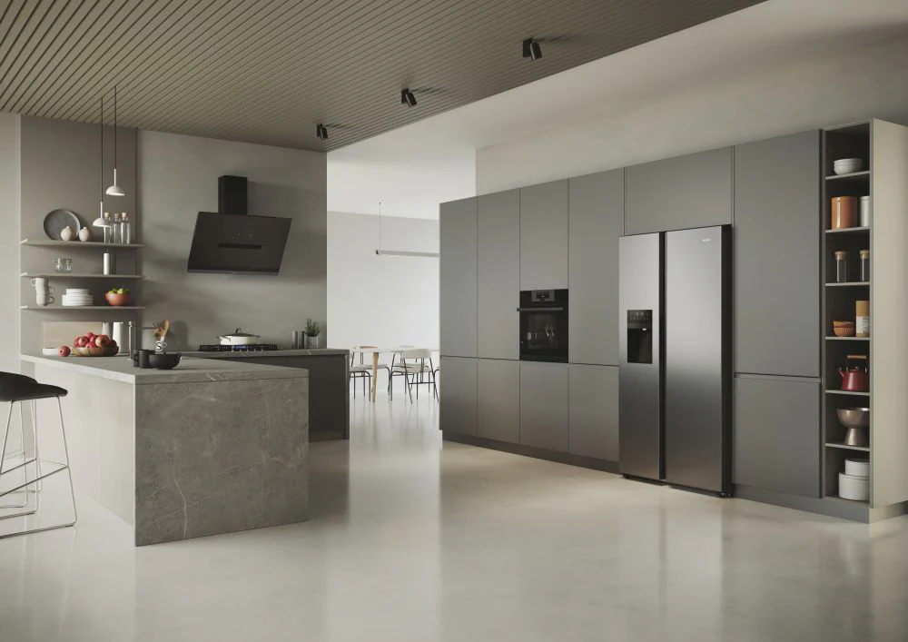 Haier HSR5918DIMP(UK) 177cm American Frigde Freezer No Frost Platinum Inox Finish - Image 5