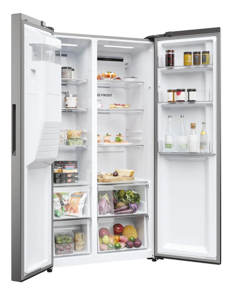 Haier HSR5918DIMP(UK) 177cm American Frigde Freezer No Frost Platinum Inox Finish - Image 7