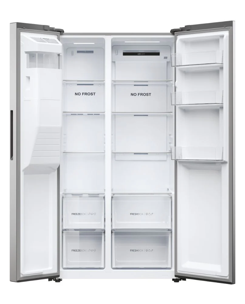 Haier HSR5918DIMP(UK) 177cm American Frigde Freezer No Frost Platinum Inox Finish - Image 8