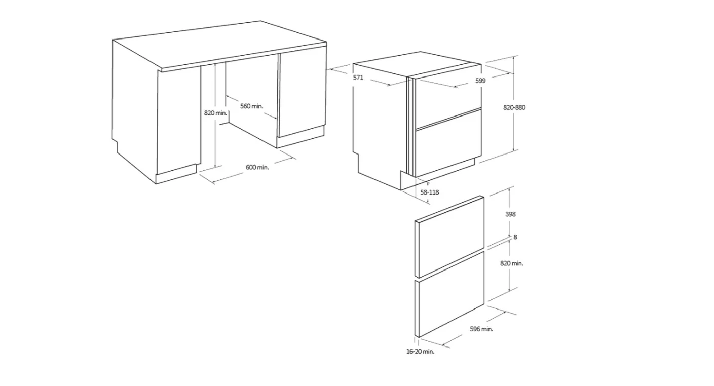 Haier XDD 66E5LS-80 Fully Intergrated 6 Place setting Dishwasher - Image 9