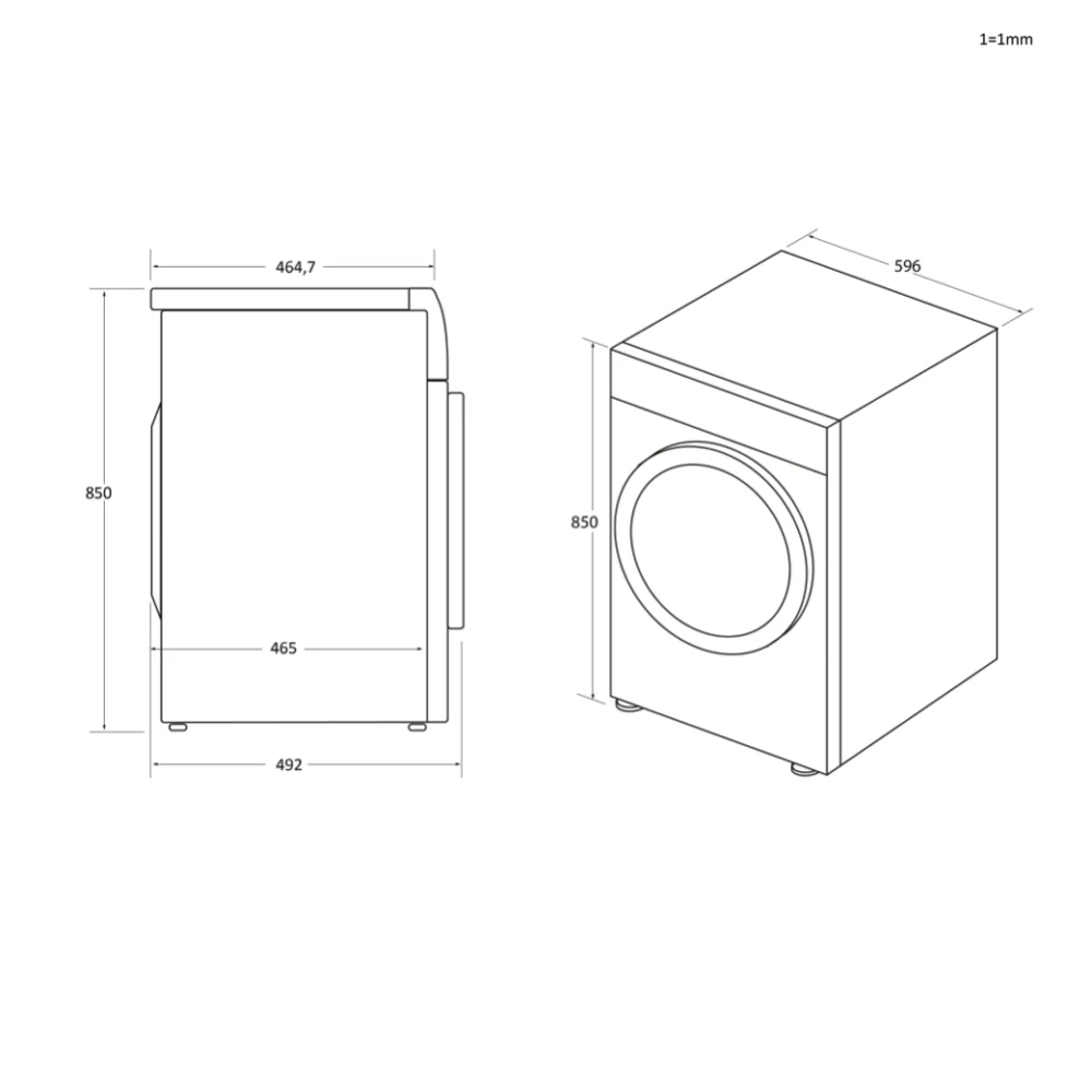 Hoover BATD H7A1TCE-80 Heat Pump Tumble Dryer 7kg, white with Chrome door - Image 5