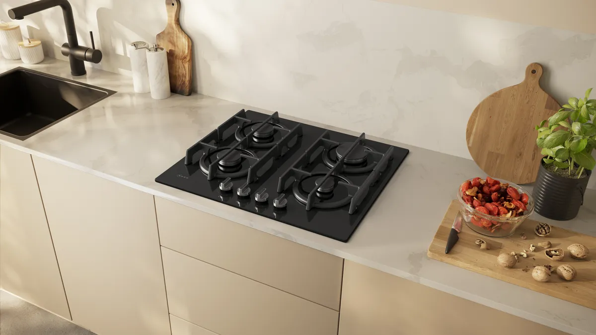 NEFF T26PIP4S0 N70 Gas hob 60 cm Tempered glass-Black - Image 2