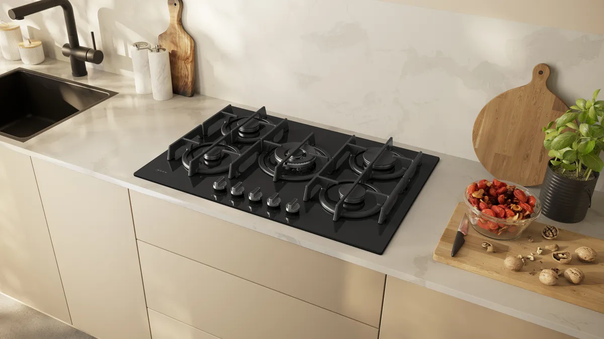 NEFF T27PIQ4S0 N 70 Gas hob 75 cm Tempered glass-Black - Image 2