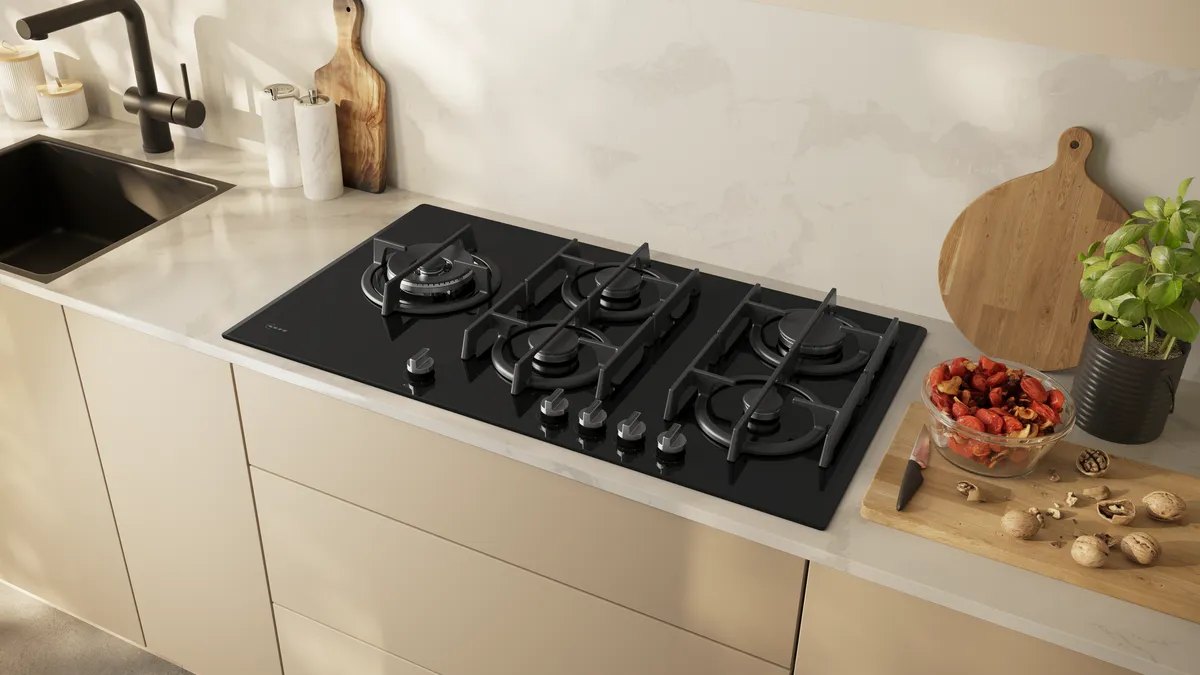 NEFF T29RHS4S0 N90 Gas hob 90 cm Tempered glass, Black - Image 2