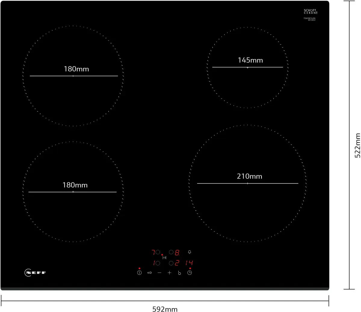 NEFF T36FBE1L0G N30 Induction hob 60cm-Black Glass Finish - Image 2
