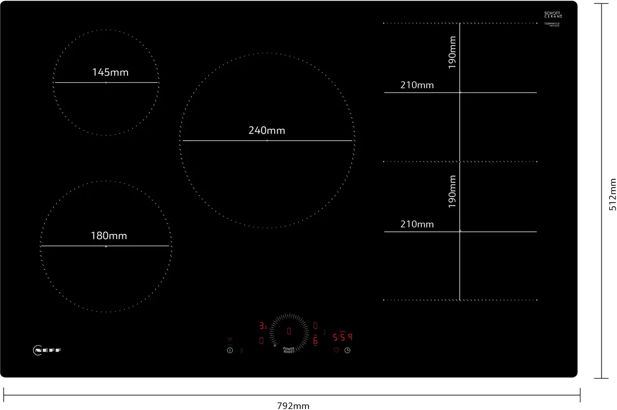 NEFF T58PHW1L0 N70 Induction hob 80 cm flush mount - Image 4