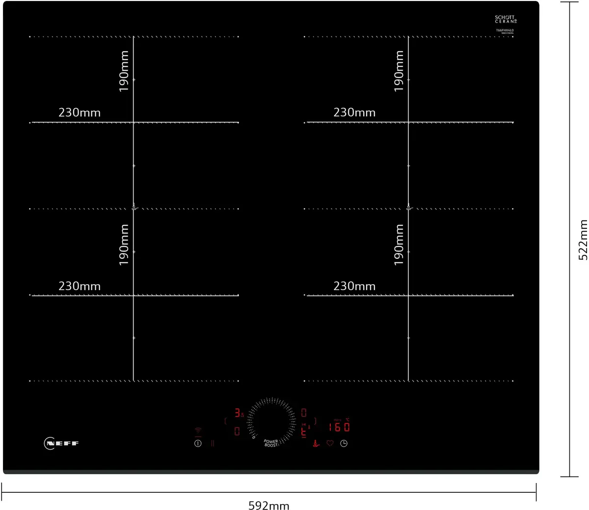 NEFF T66FHX4L0 N70 Induction hob 60 cm surface mount without frame - Image 3