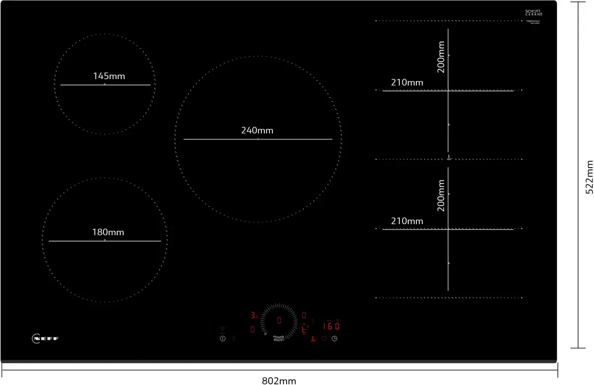 NEFF T68FHV4L0 N70 Induction hob 80 cm surface mount without frame - Image 2