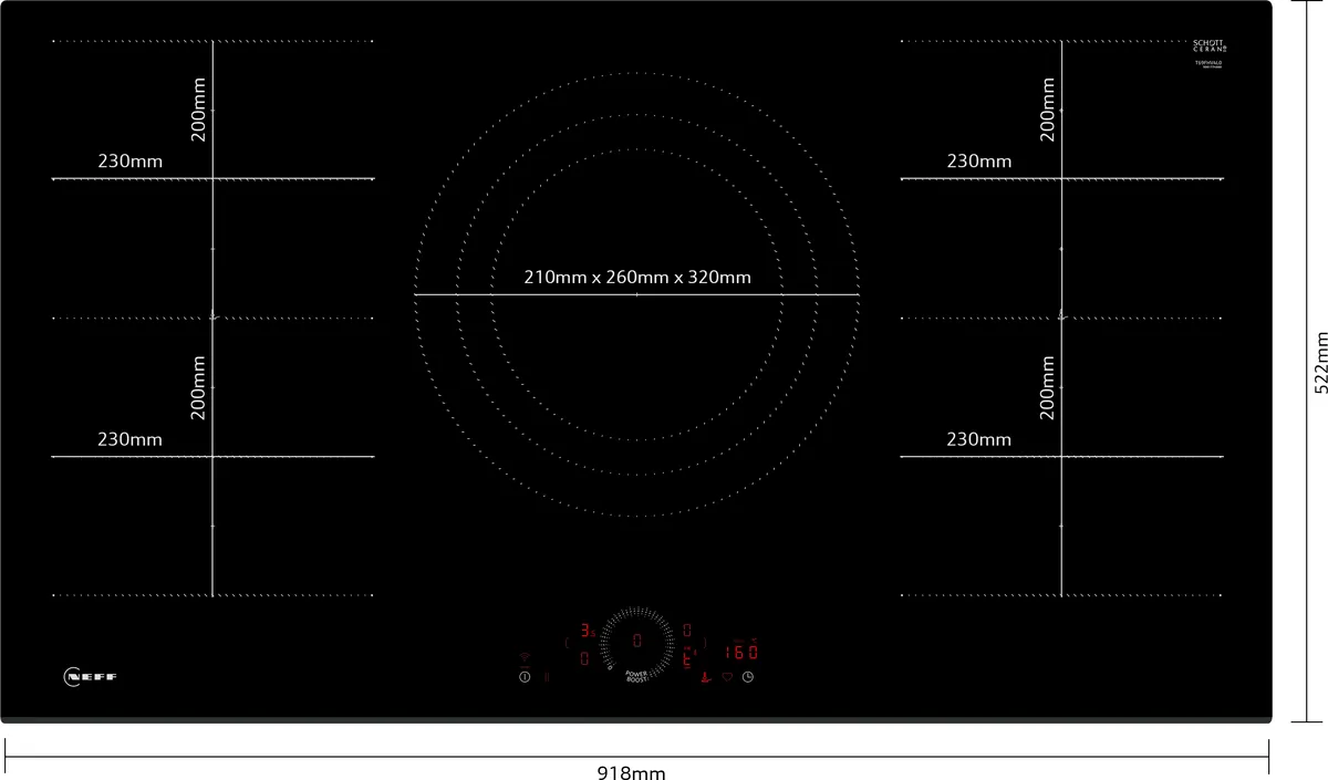 NEFF T69FHV4L0 N70 Induction hob 90 cm surface mount without frame - Image 2