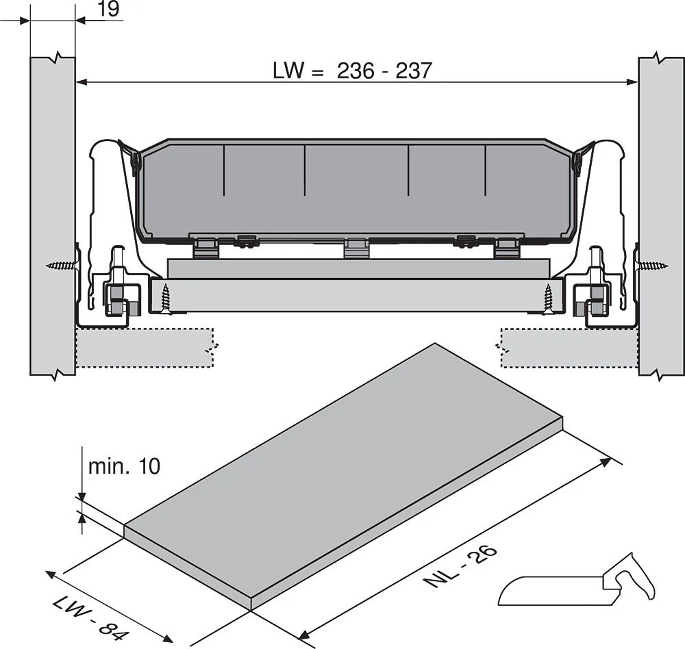 ORGA-LINE Bottle Tray D550 x W300 Z48.30B0I7 - Image 3