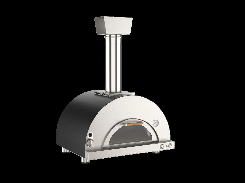 Oveneat GDD-1VG Charcoal grey Gas Single Pizza oven with glass drop-down door includes pizza peel - Image 2