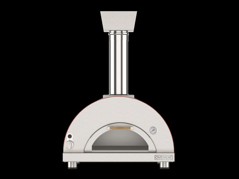 Oveneat GDD-1VR Red Gas Single Pizza Oven with Glass Drop Down Door includes Pizza Peel - Image 3