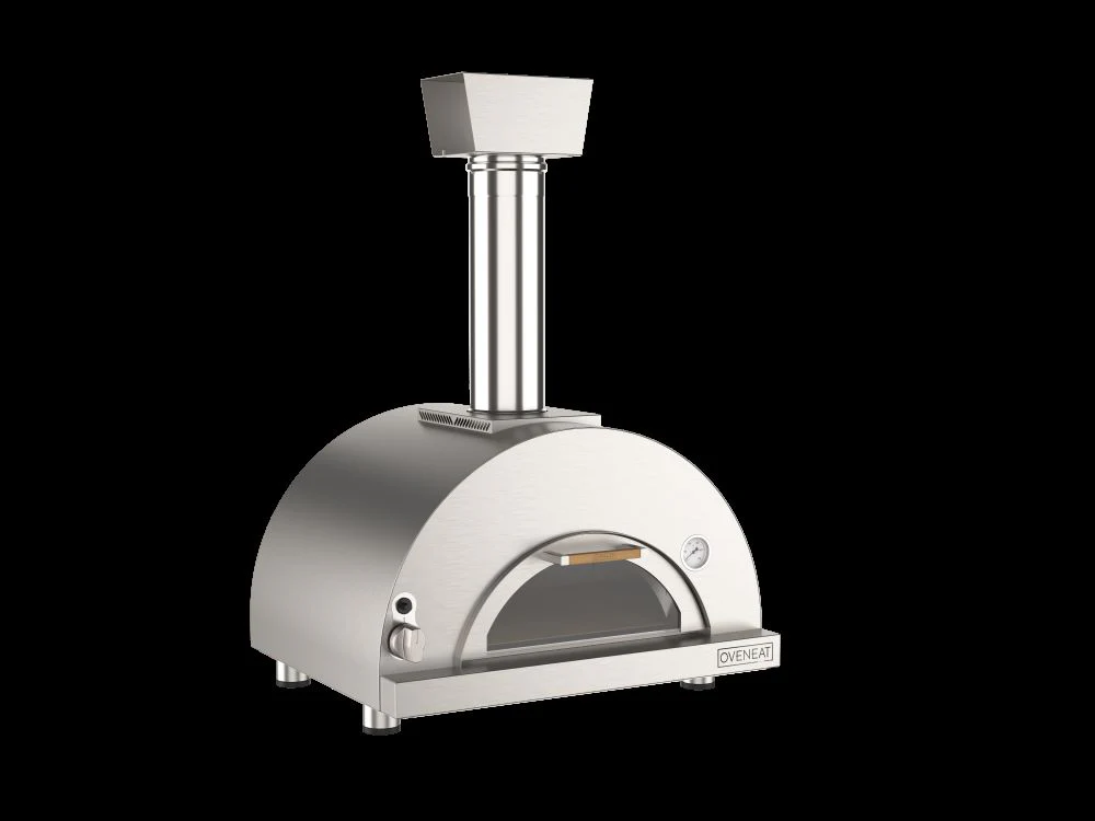 Oveneat GDD-1X Stainless Steel single gas pizza oven with glass drop-down door includes pizza peel - Image 2