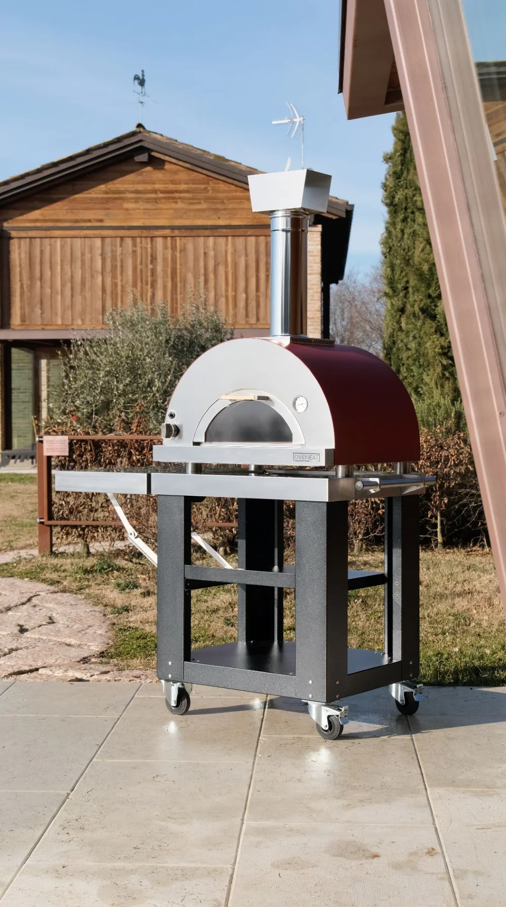 Oveneat GDD-5X Stainless Steel Gas Oven for upto Five Pizzas with Drop-down Glass Door includes Pizza Peel - Image 3
