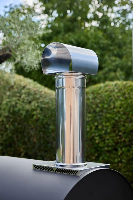 Oveneat WDD-1VG Charcoal Grey Wood Fired Single Pizza Oven with Drop-Down Glass Door Includes Brazier & Pizza Peel - Image 8