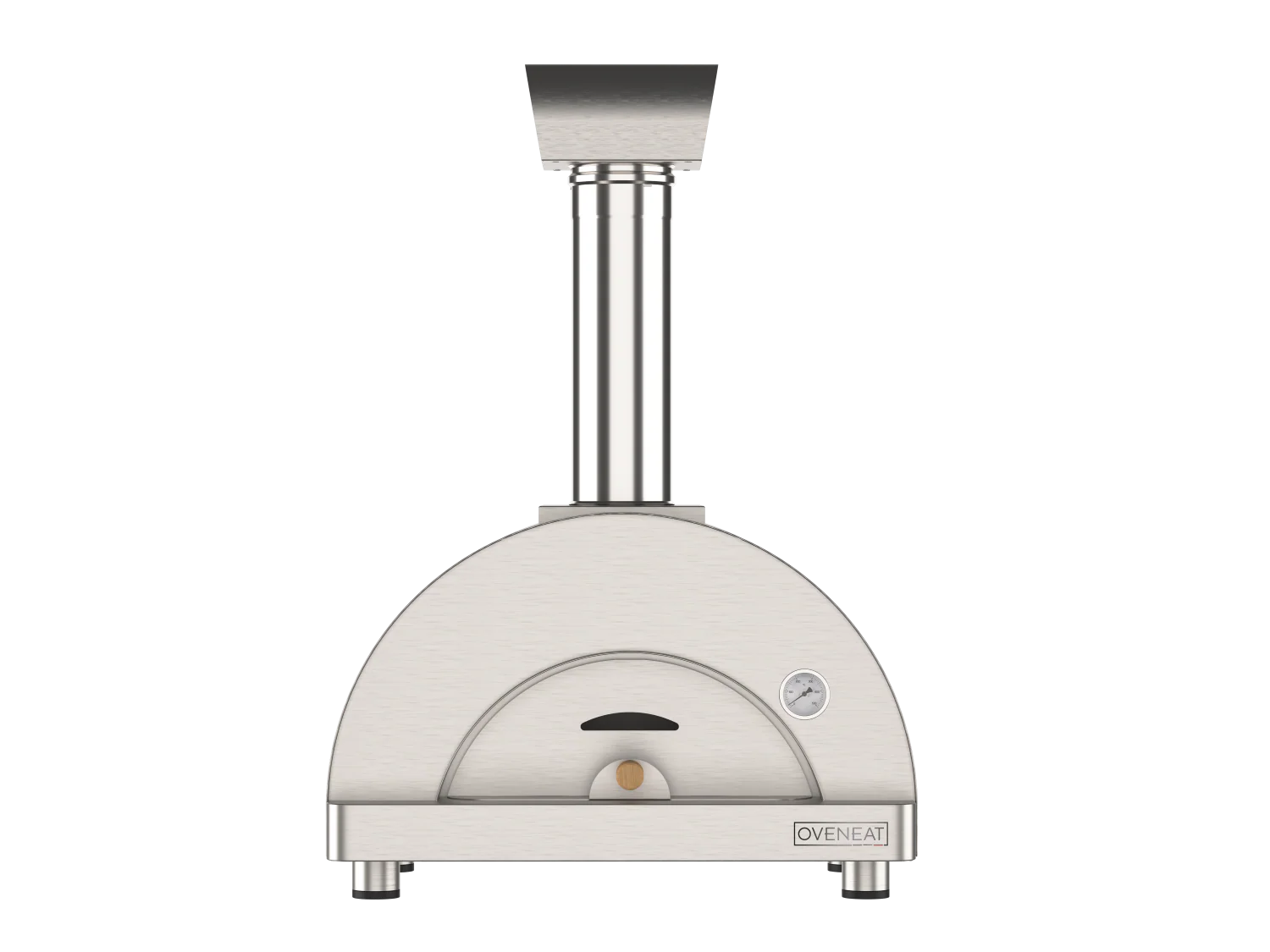 Oveneat WRX-1X Stainless Steel Wood Fired Single Pizza Oven with stainless steel door.Includes brazier and pizza peel.
